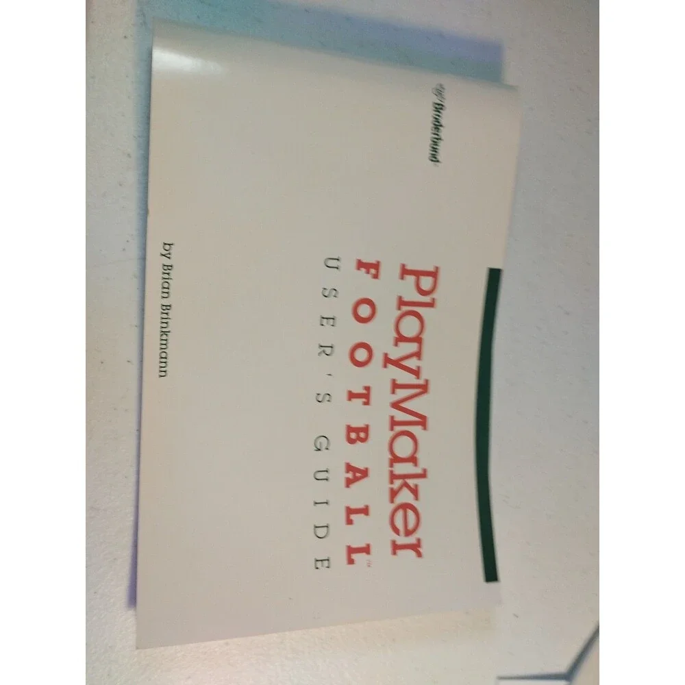 Playmaker Football By Broderbund For Apple Macintosh 1991 3.5 Floppies CIB